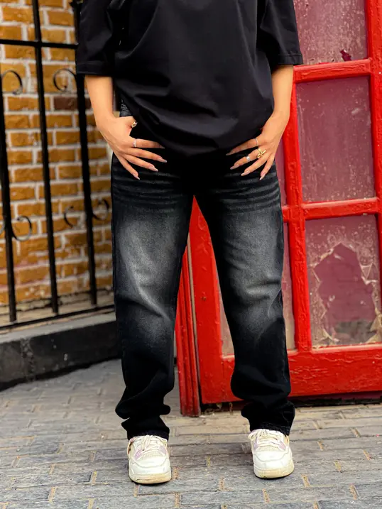 Black Jeans Wide Leg 